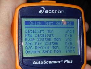 inc, or Incomplete means your car won't pass inspection. "OK" is what you're looking for.