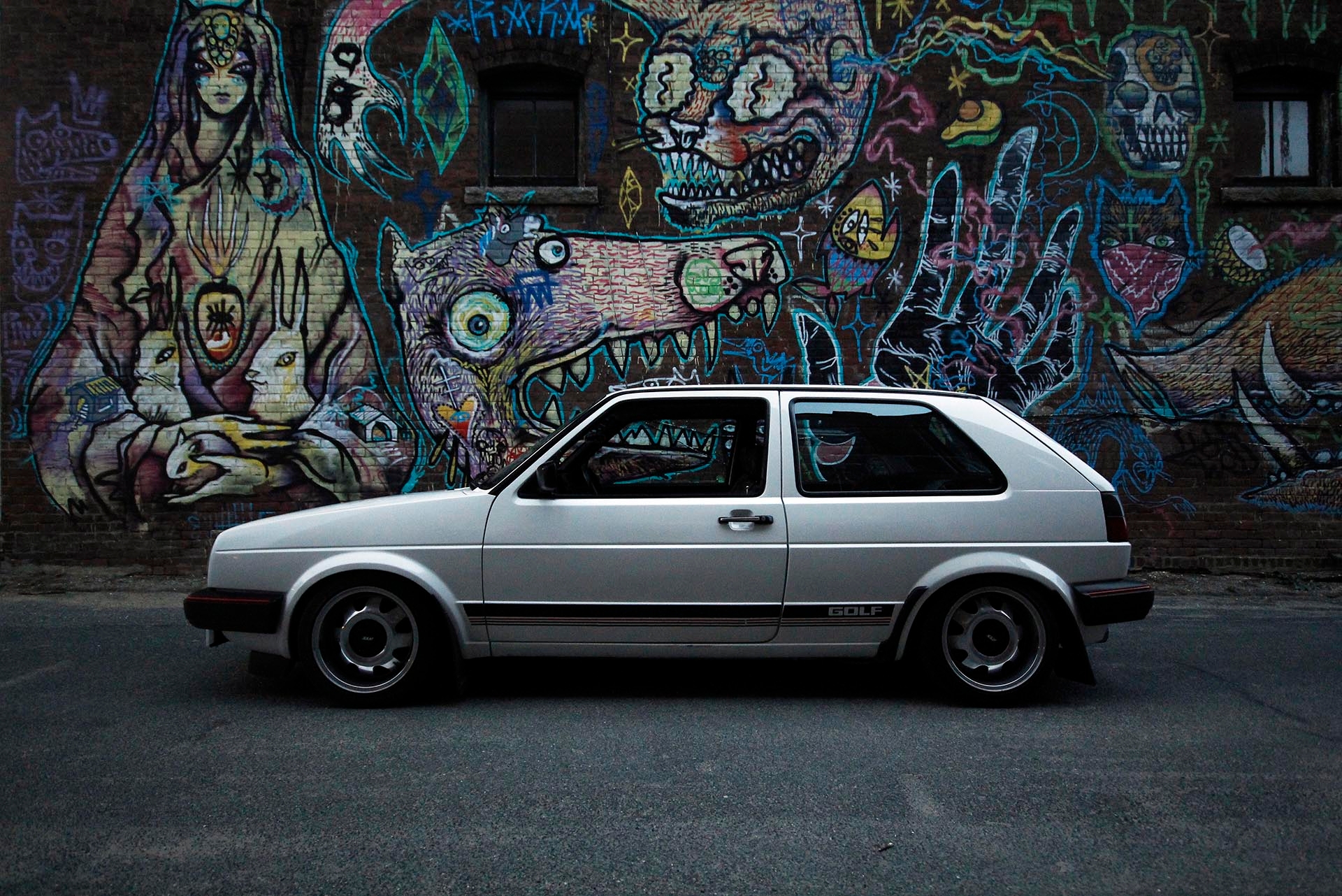 Alpine White Mk2 Golf ATS Cups Profile