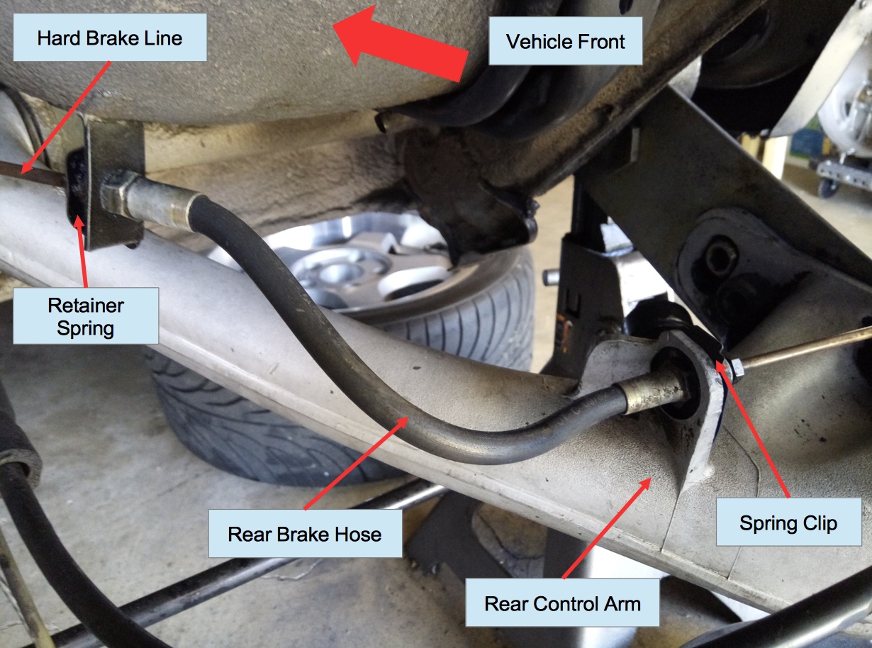 Air-cooled Porsche 911 rear brake lines