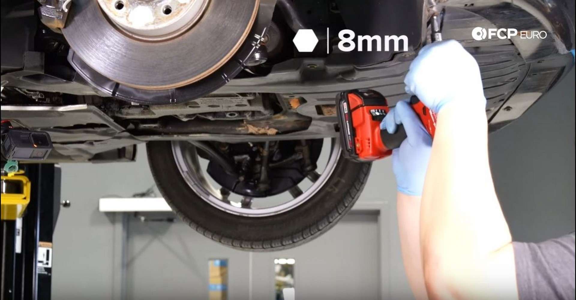 BMW Front Suspension Refresh underbody panel nut removal