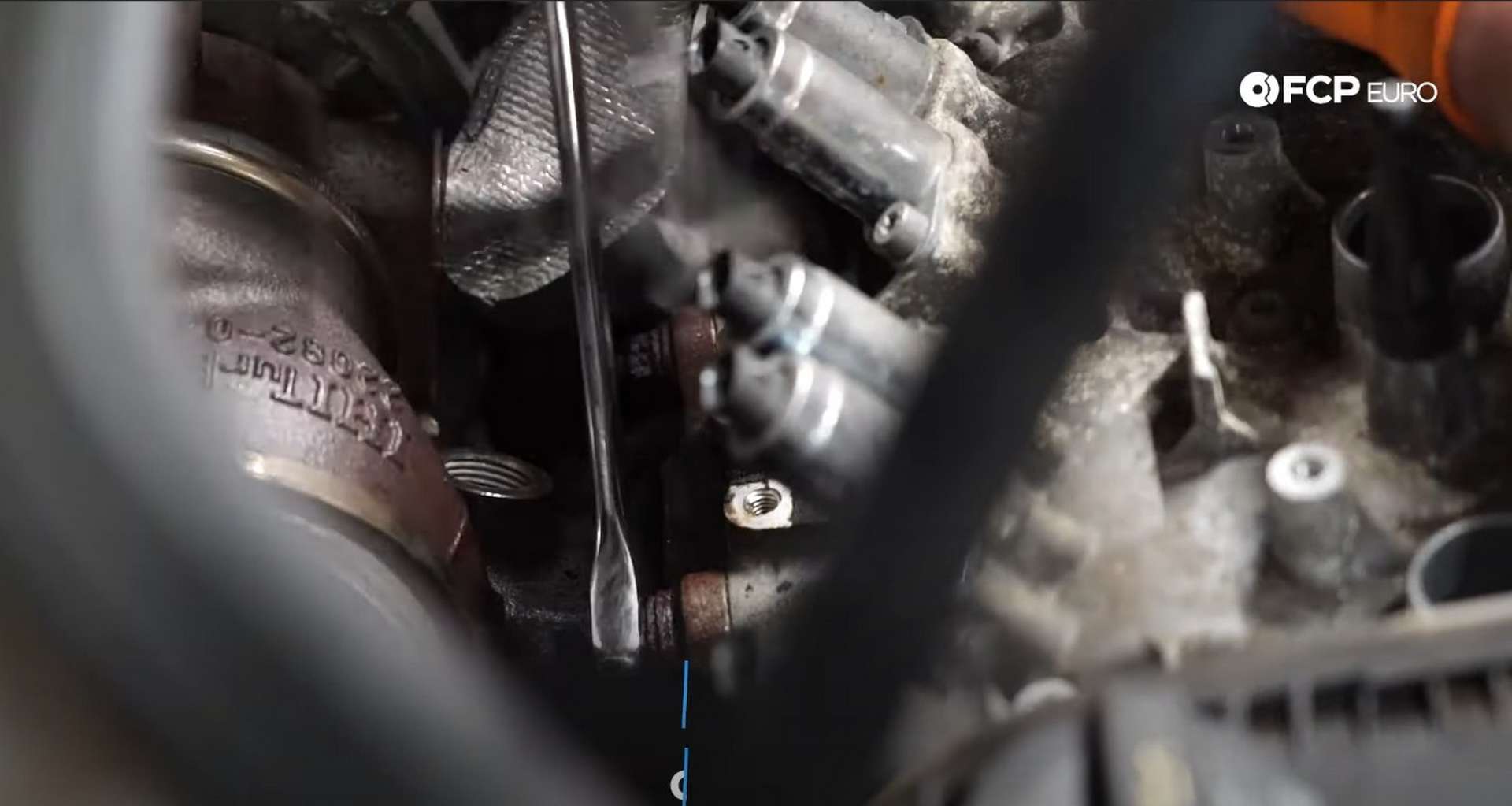 DIY MK7 VW GTI Turbocharger Upgrade removing the top exhaust housing nuts