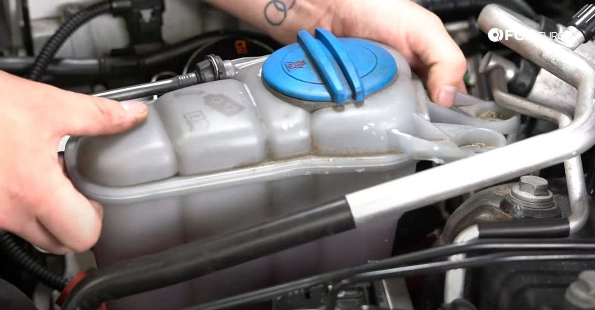 DIY Audi B8 Plugs and Coils moving the expansion tank