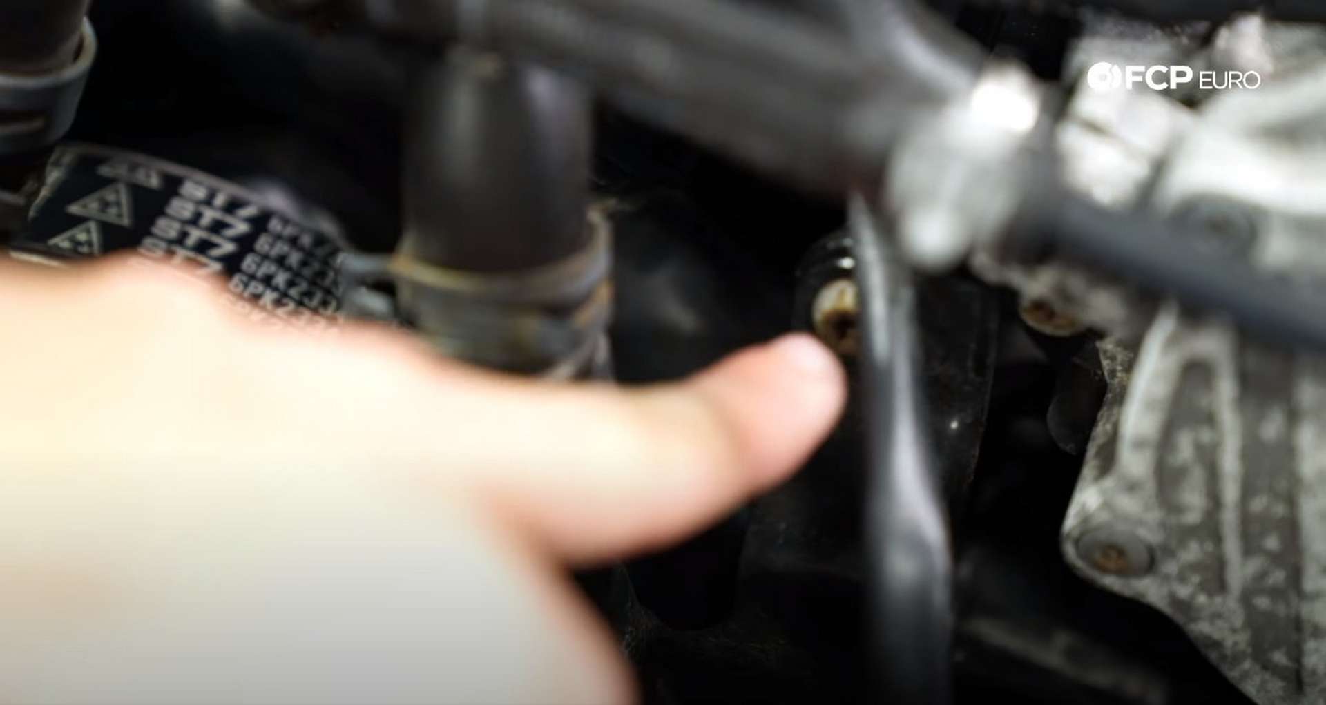 DIY Audi B8.5 Water Pump and Thermostat Replacement supercharger coolant line fastener