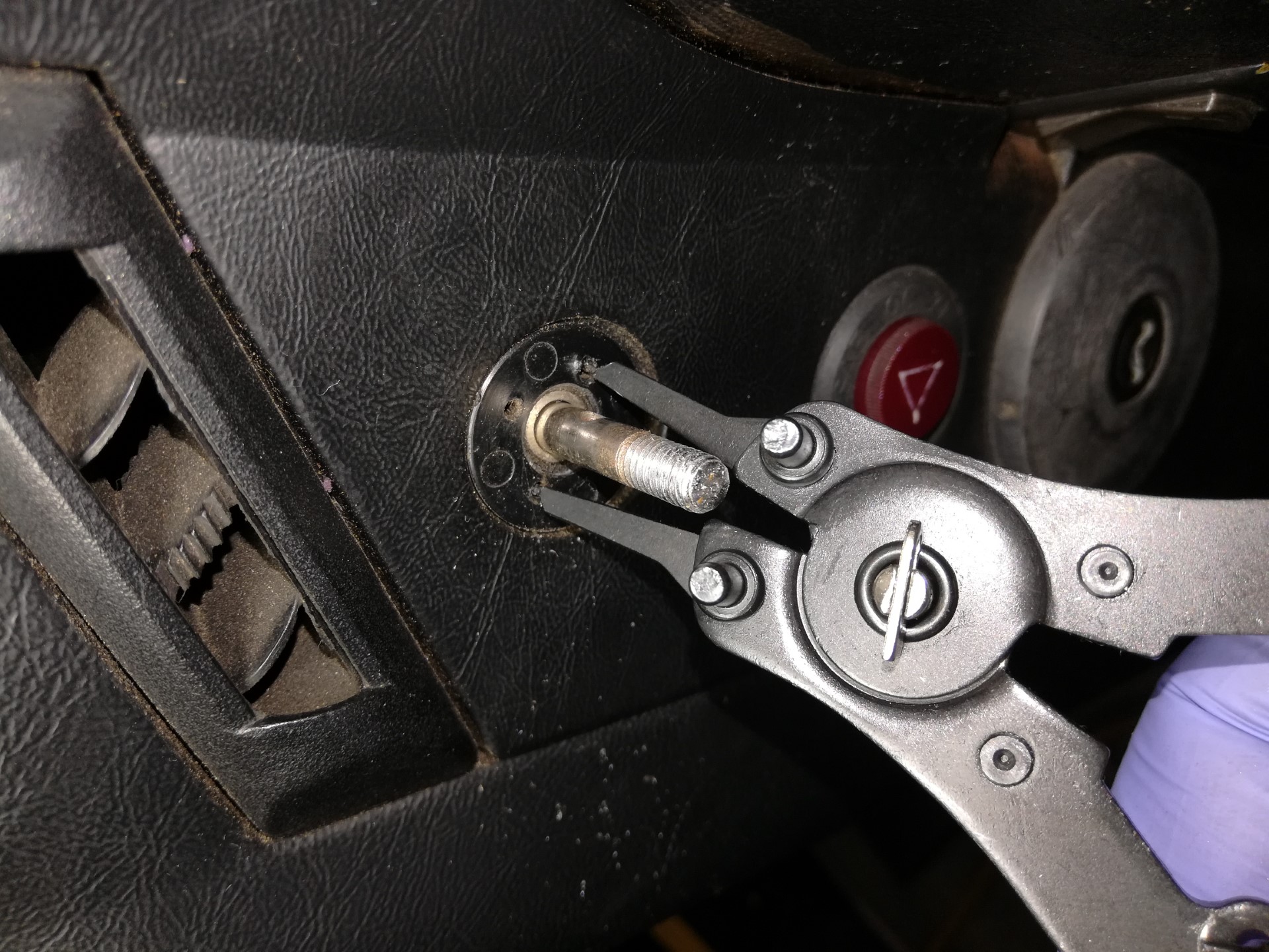 Air-cooled Porsche 911 headlight switch removal.
