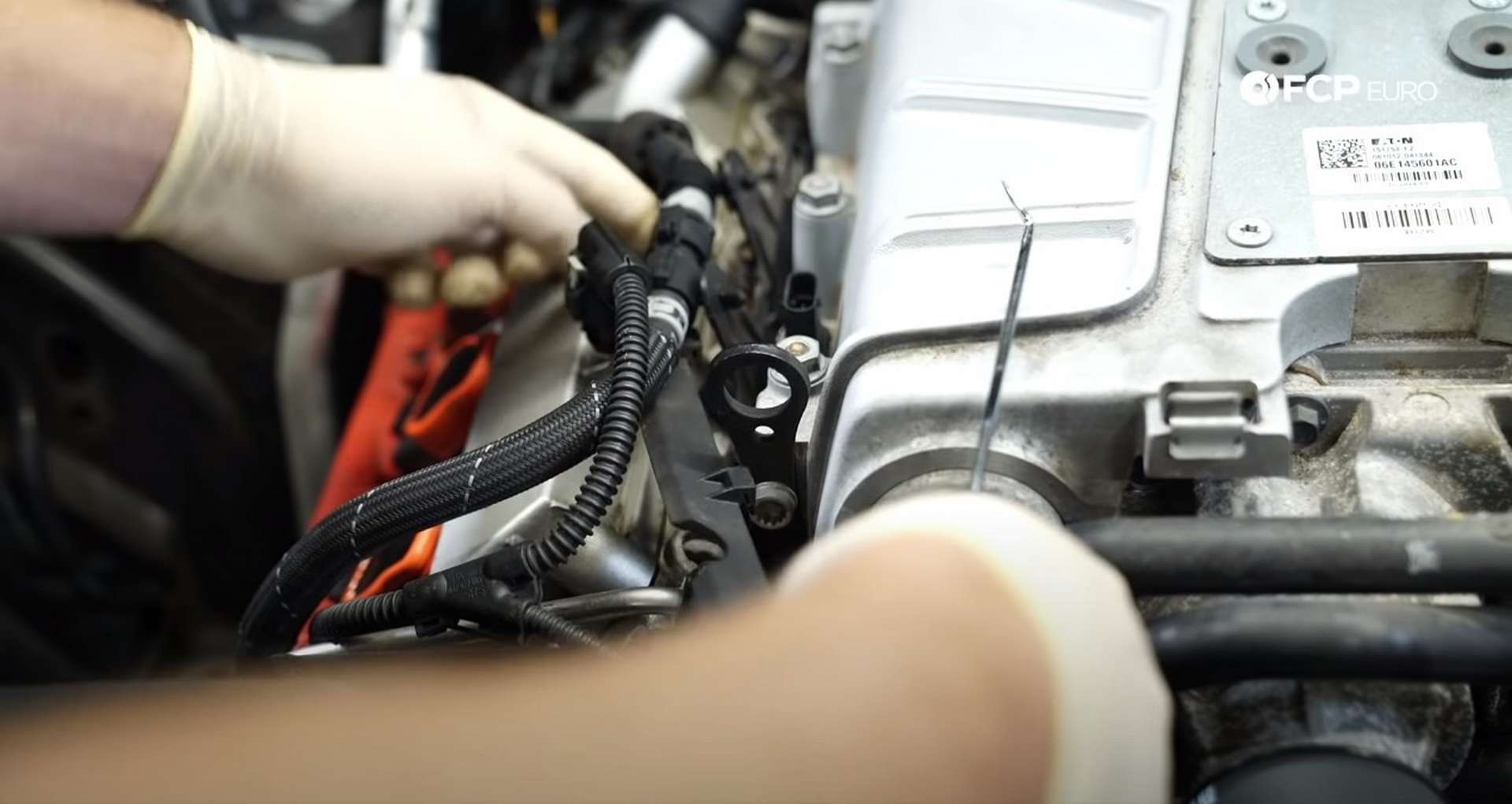 DIY Audi 3.0T Supercharger Oil Change removing MAP sensor cover