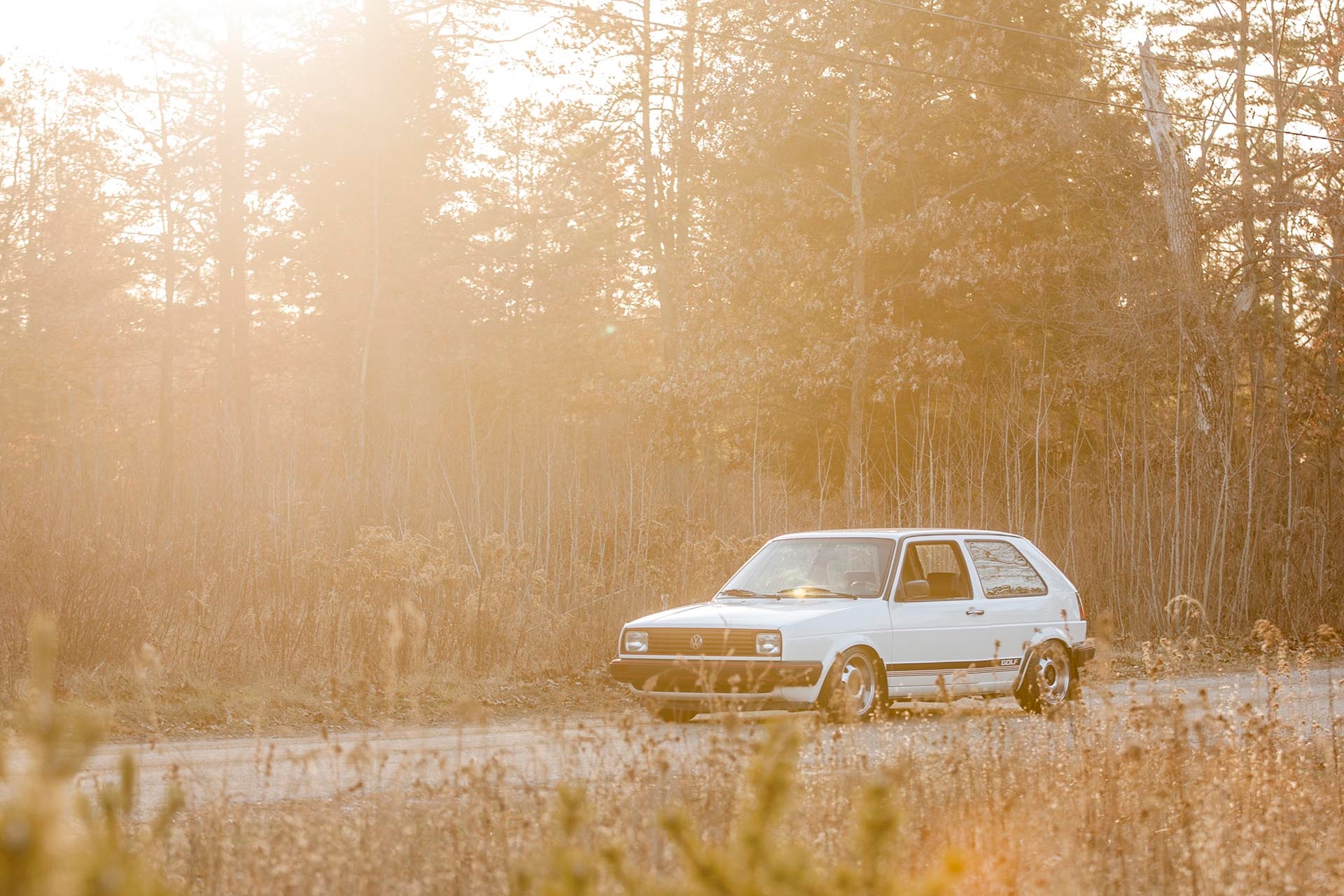 Alpine White Mk2 VW Golf ABA Westmoreland grill