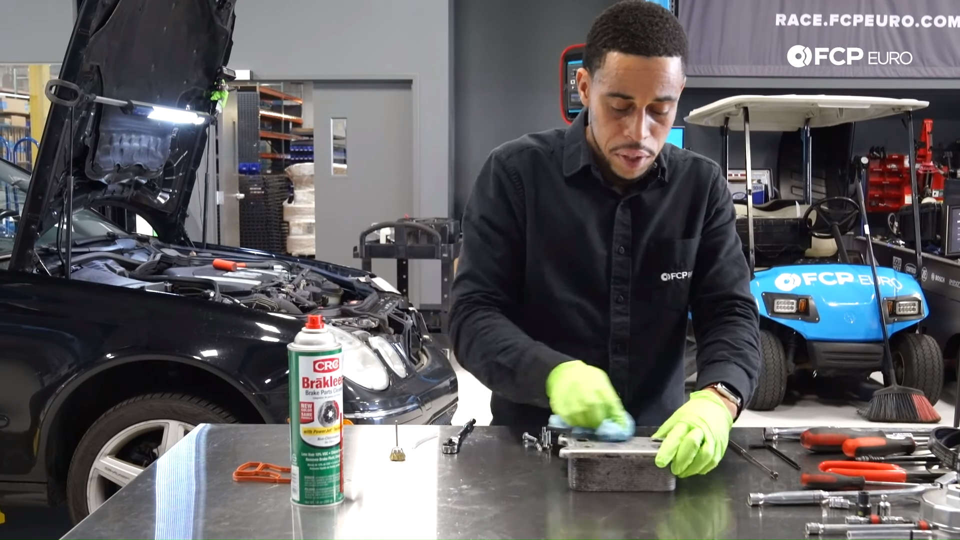 Mercedes m272 oil cooler gasket clean surfaces