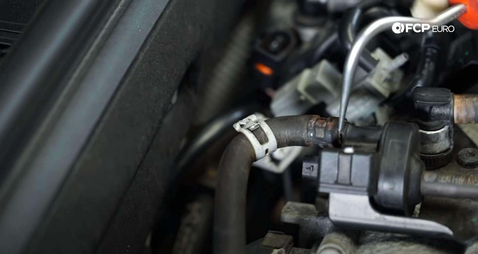 DIY Audi 3.0T Supercharger Oil Change removing evap hose