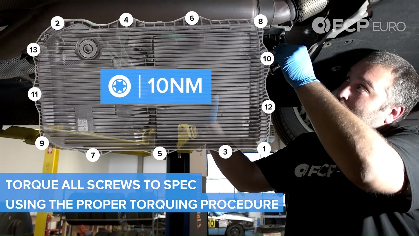 F30 Transmission Pan Install Procedure