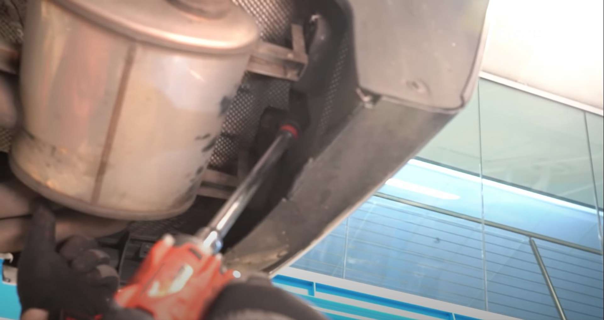 DIY E46 BMW M3 Rear Subframe Refresh Part 1 unbolting the exhaust hanger
