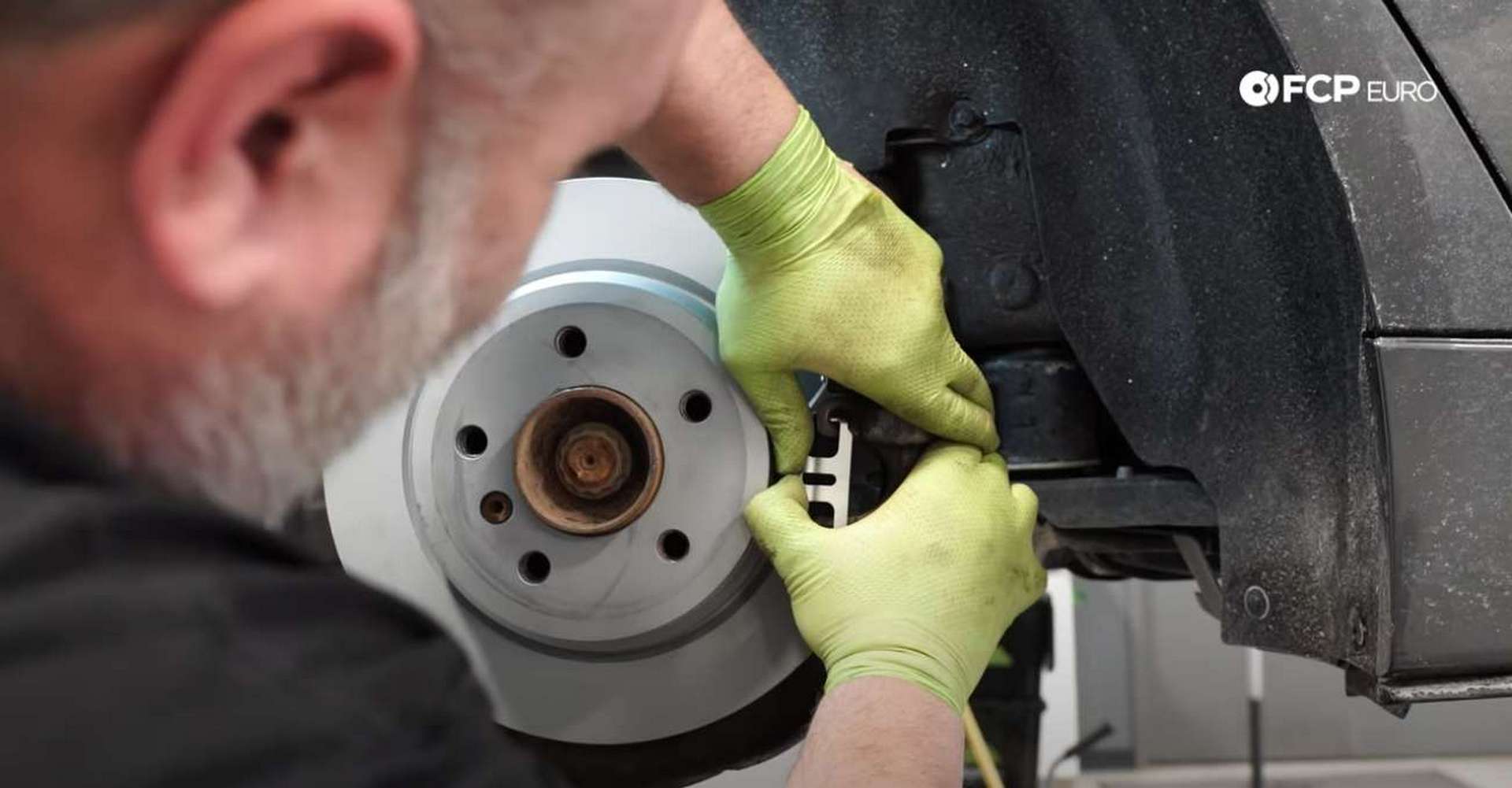 DIY BMW F30 Rear Brake Service refitting the anti-rattle clip