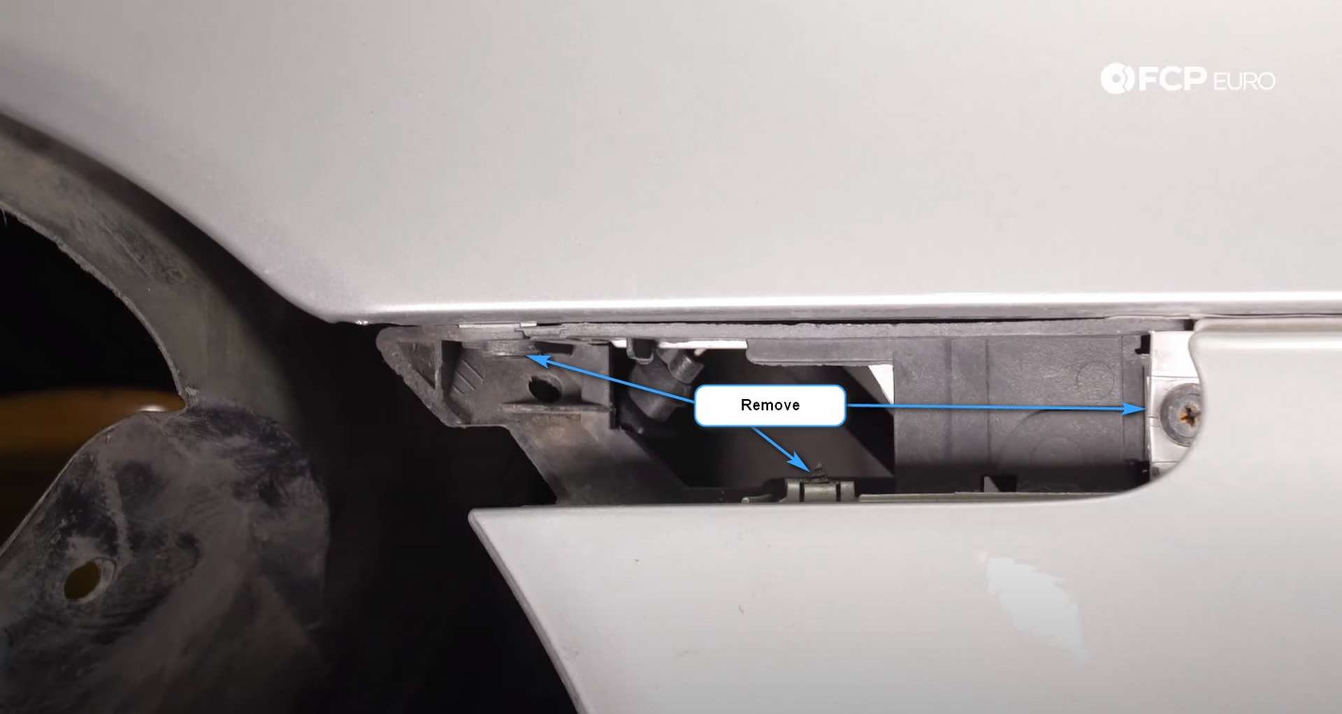 DIY Porsche 996 Radiator Replacement removing bumper corner hardware