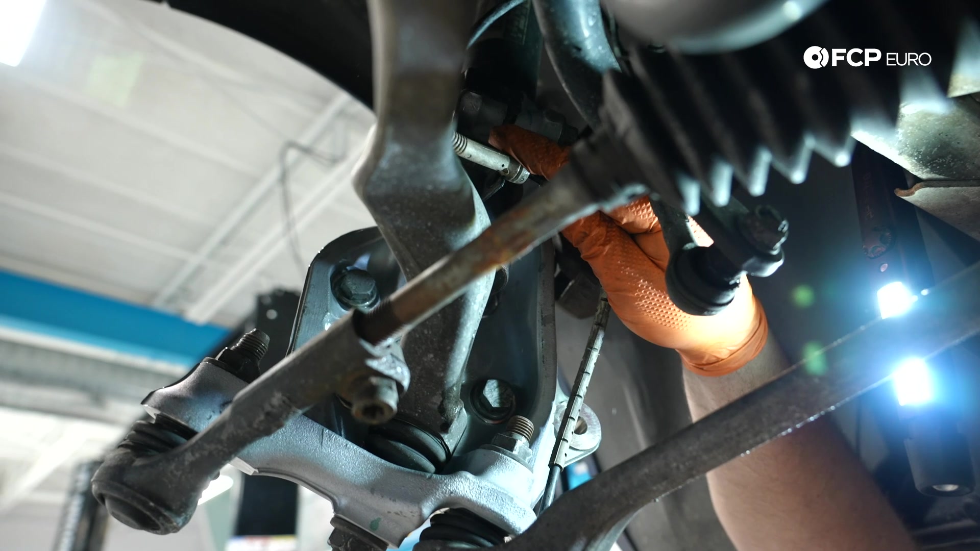 DIY BMW E90 Steering Knuckle Replacement refitting the abs sensor wire