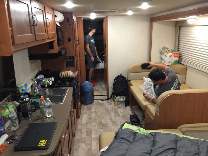 Minnie Winnie 31K interior in Summit Point Paddock at American Endurance Racing
