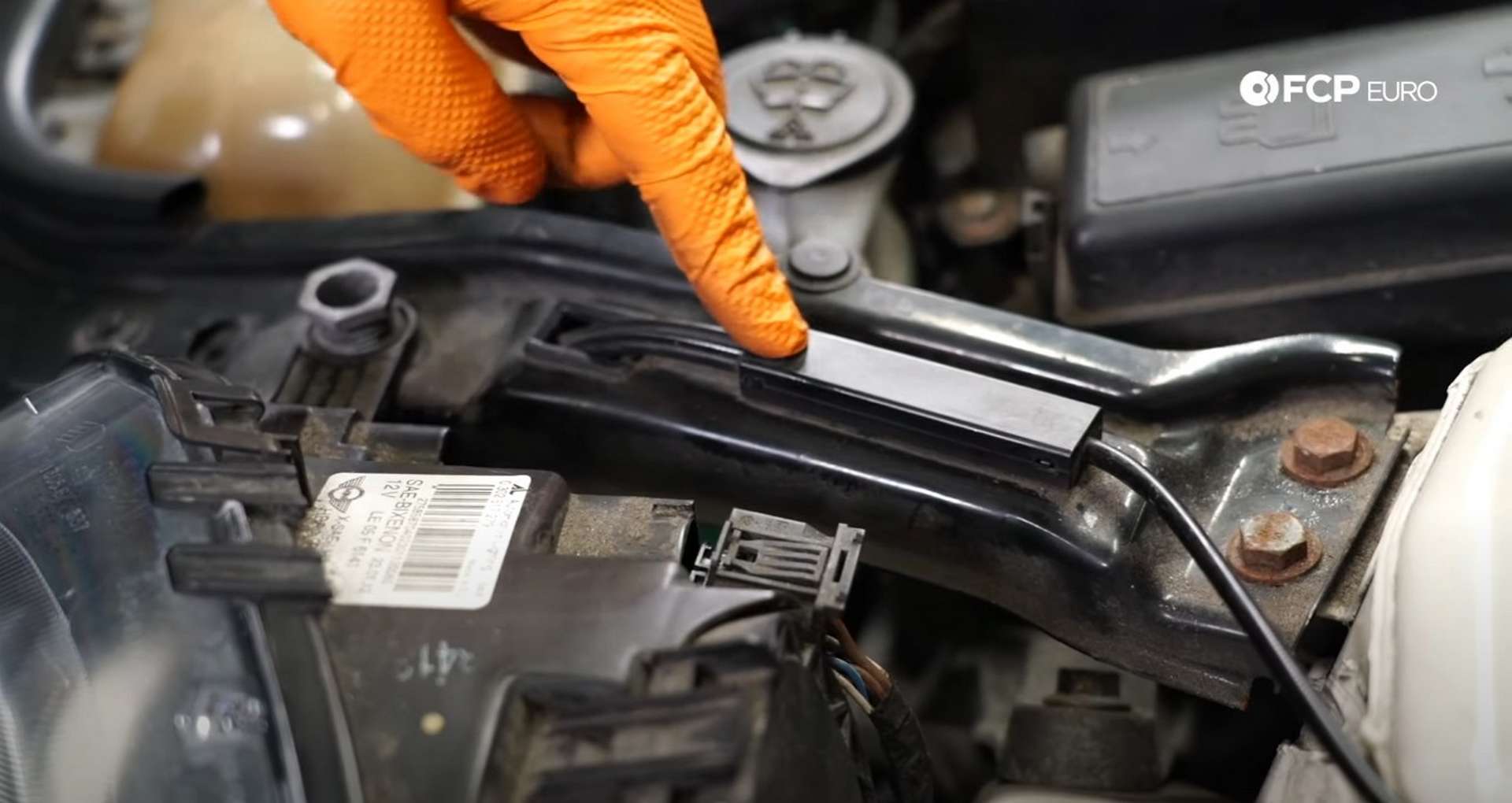 DIY MINI R56 Timing Chain Replacement hood release cable connection