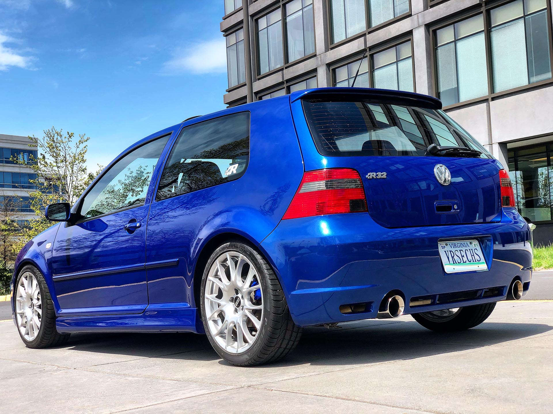 Mk4 Blue 2004 R32 rear shot