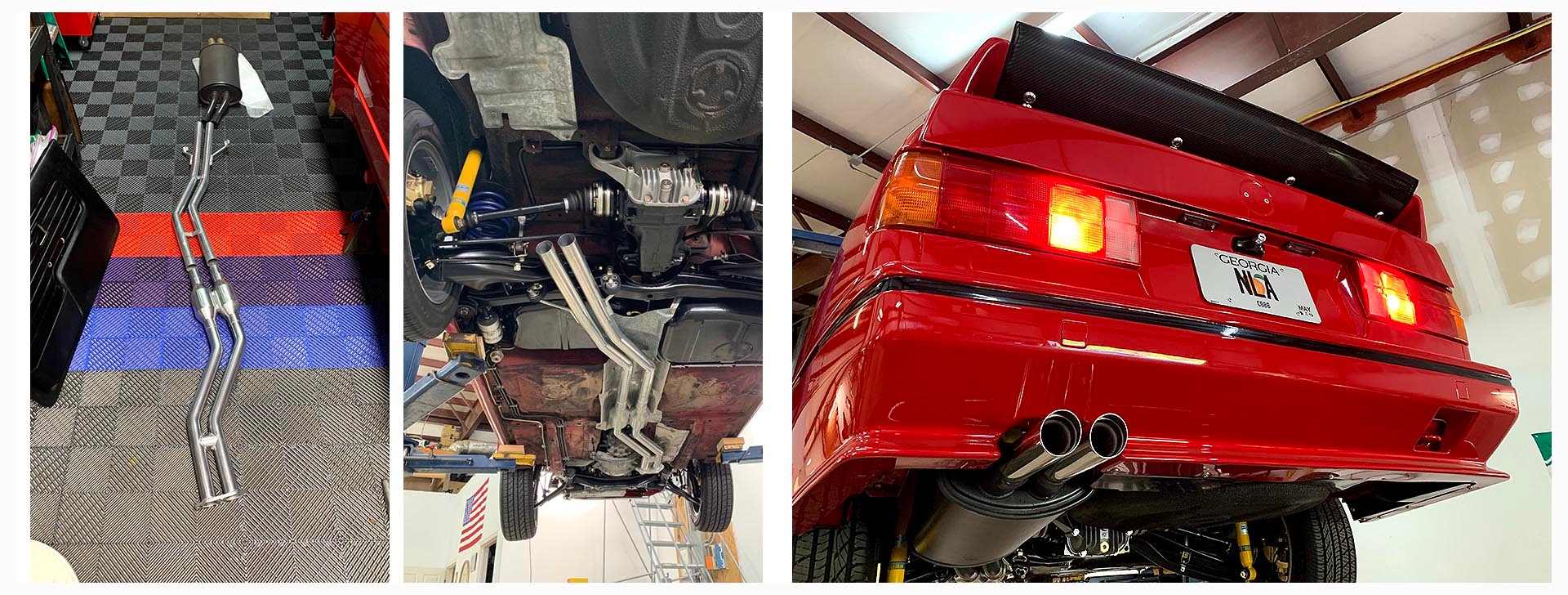 11_BMW E30 M3 exhaust installation