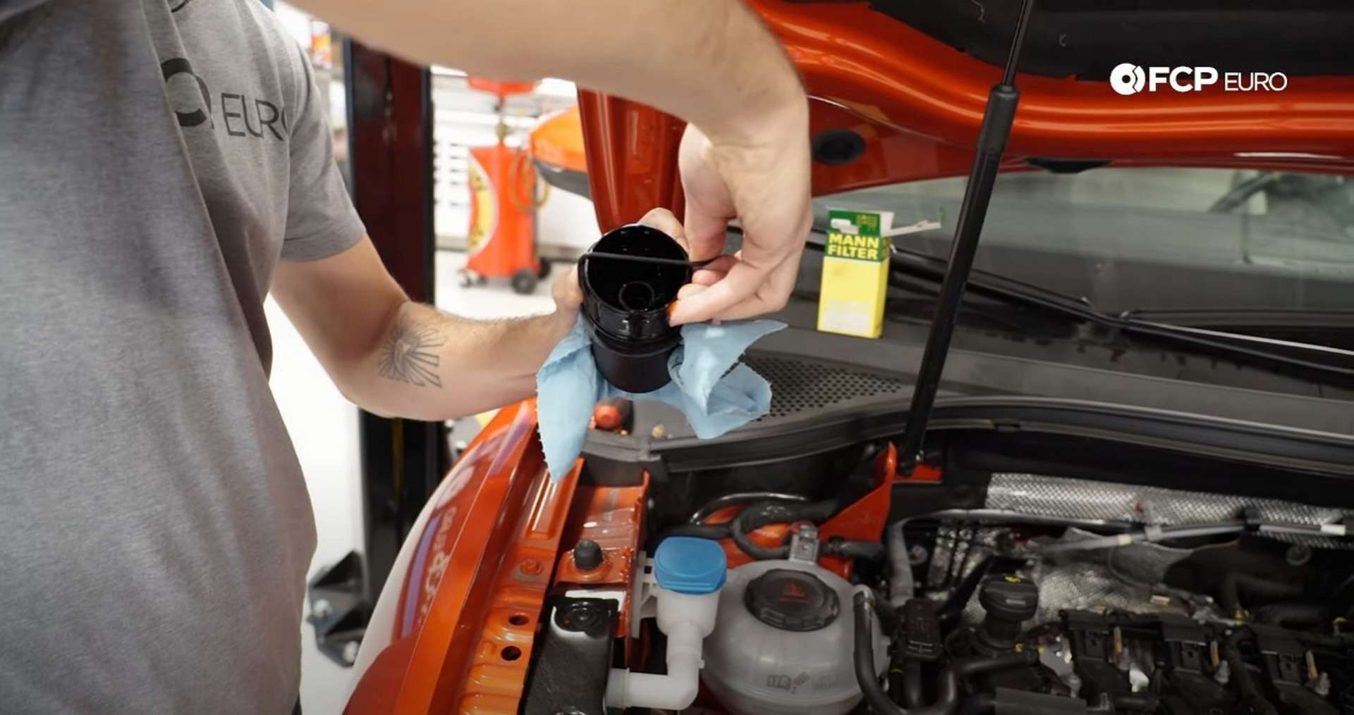 DIY Volkswagen EA888 Oil Change installing the new o-ring