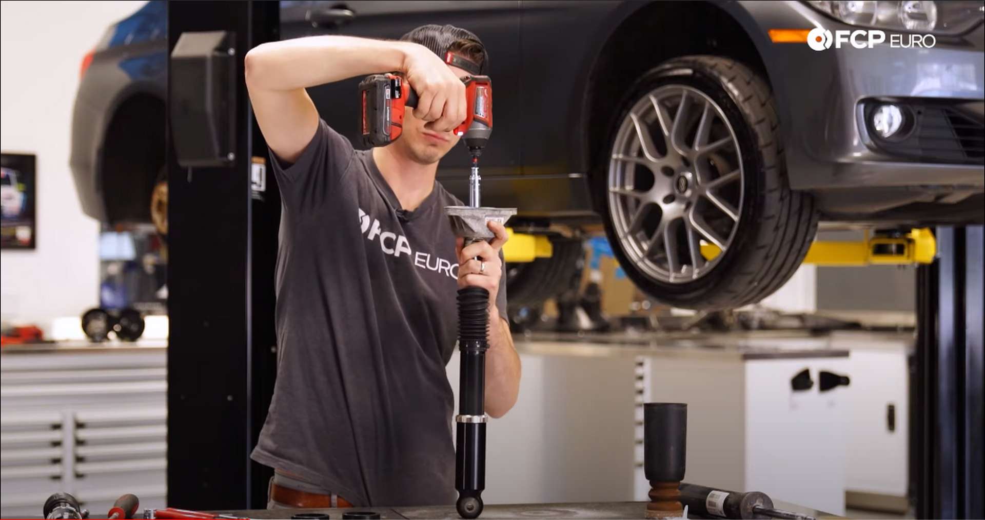 DIY BMW F30 Coilovers shock mount install