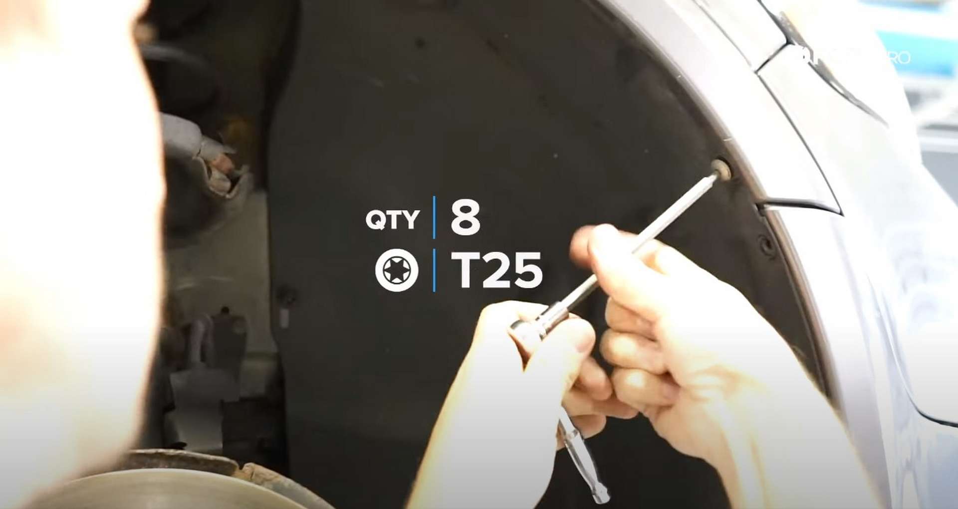 DIY Volvo P1 Water Pump Replacement removing the T25 fender liner fasteners