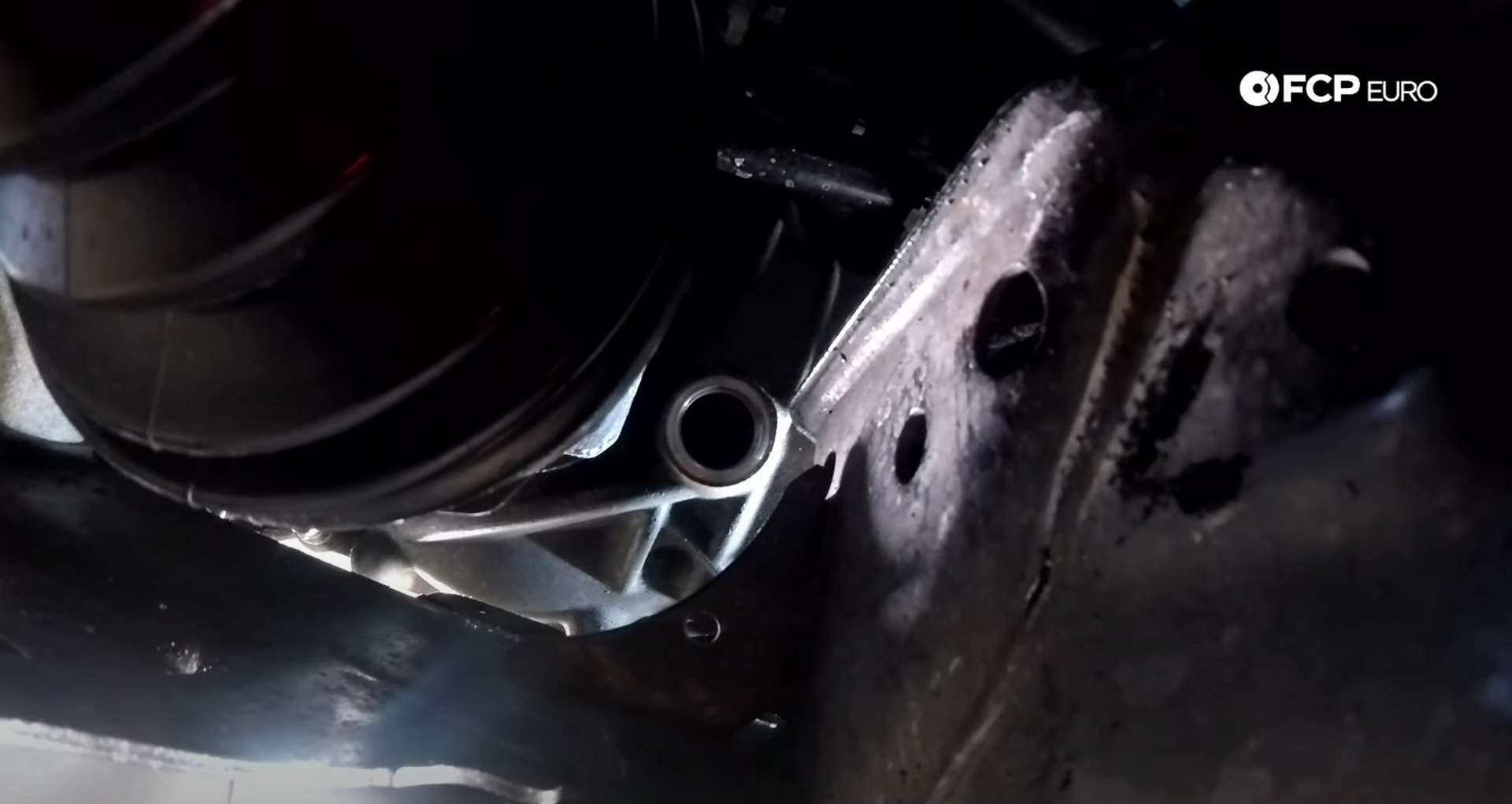 DIY BMW F30 Front Differential Fluid Replacement fill plug location after removal