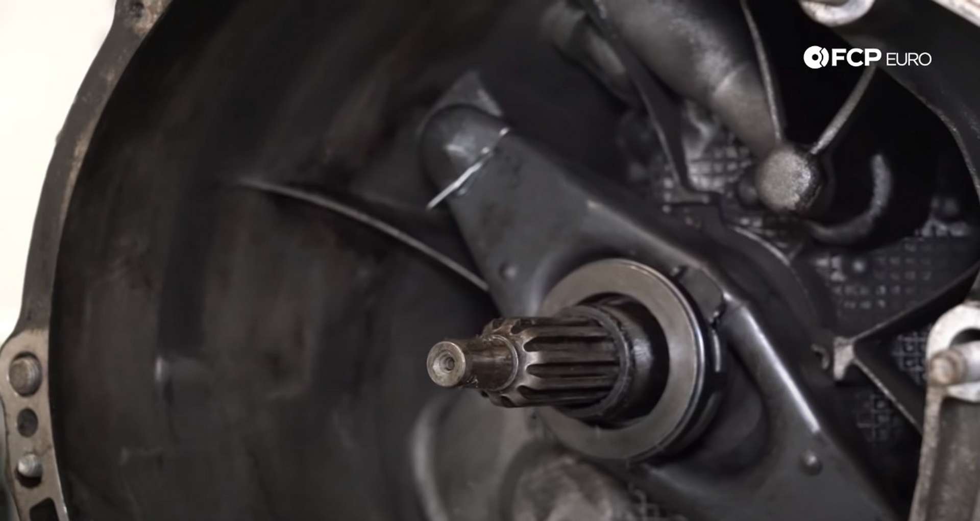 DIY BMW E46 Clutch Replacement throw out bearing installed