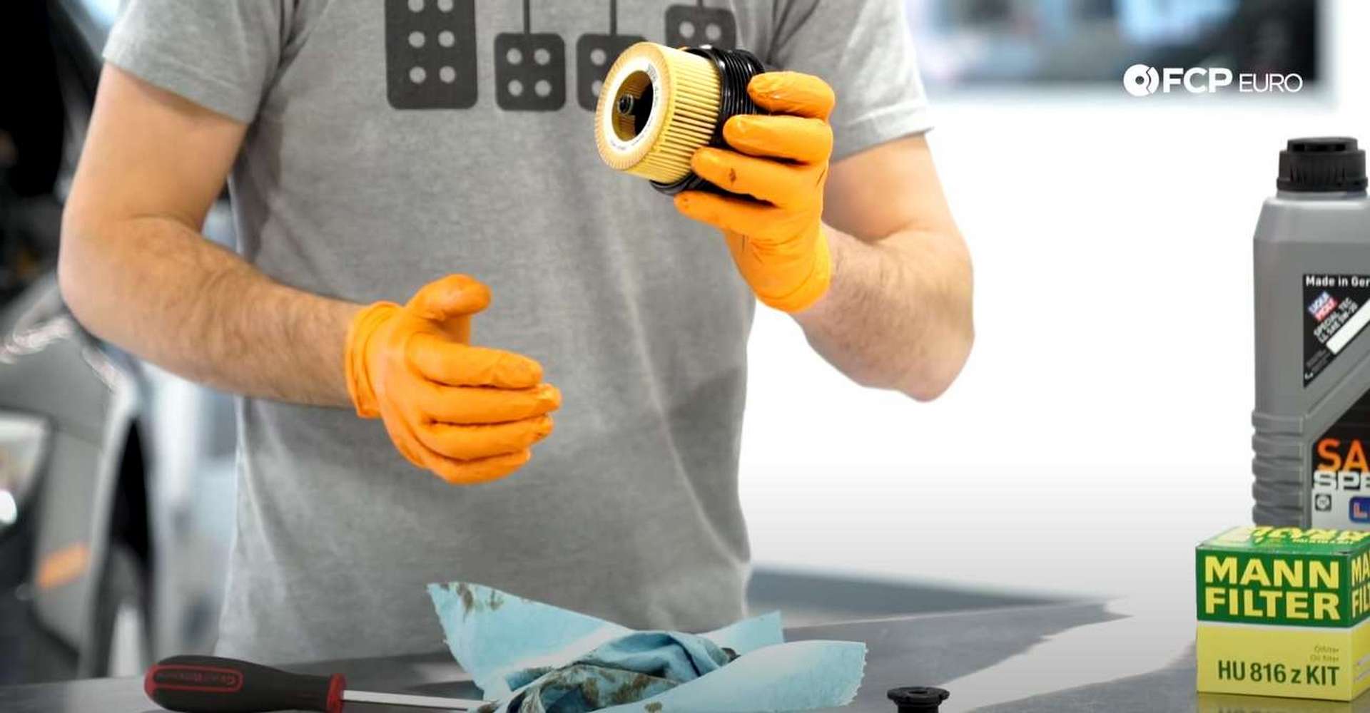 DIY BMW F30 Oil Change removing the large black o-ring