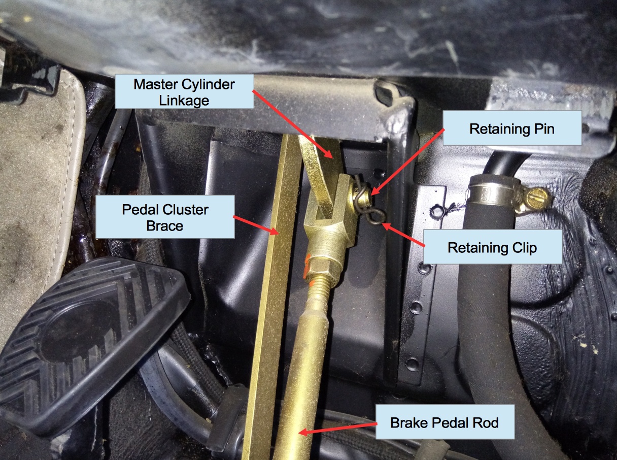 Air-cooled Porsche 911 brake pedal rod.