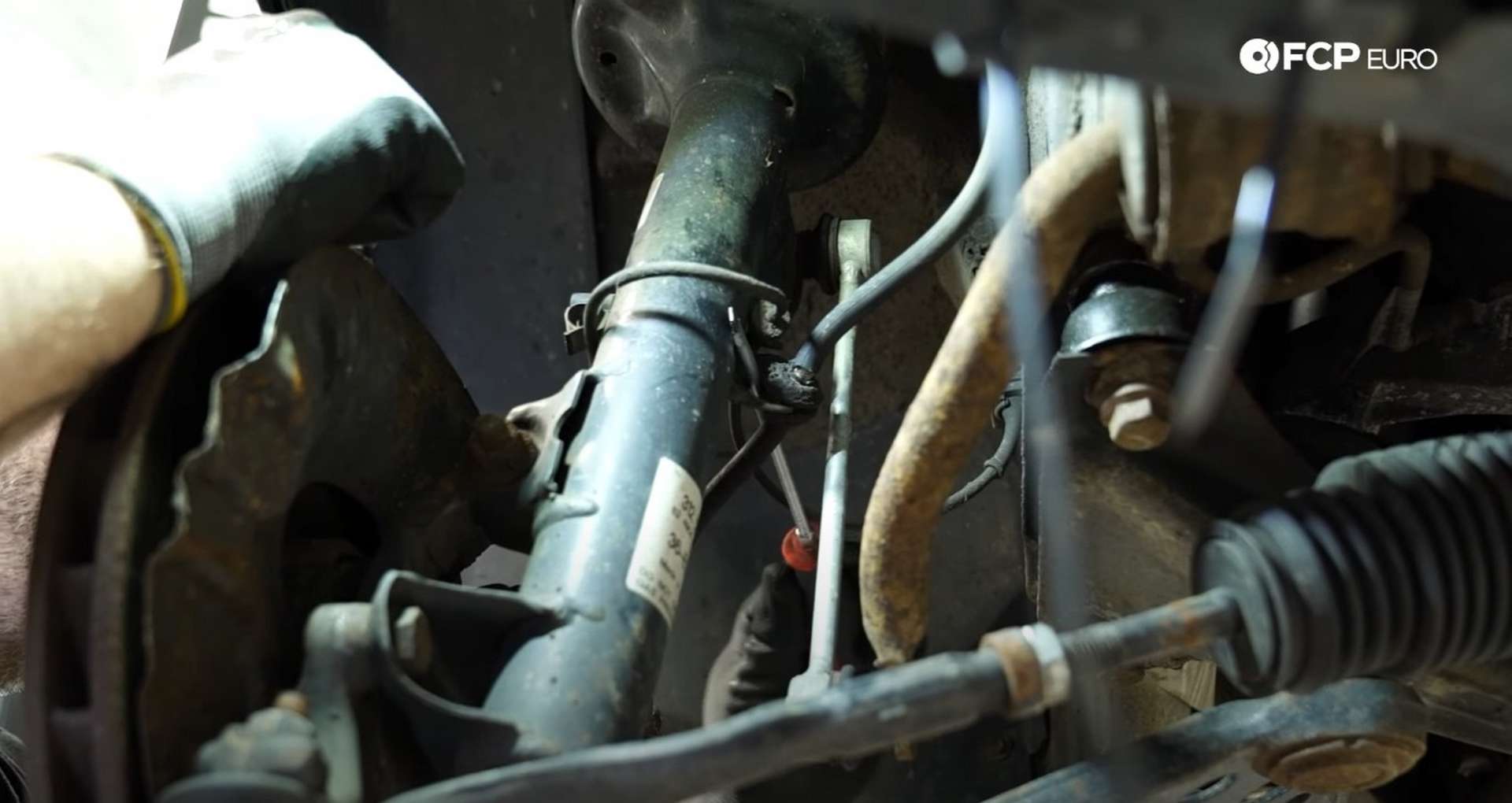 DIY BMW E36 Coilovers front brake line and wheel speed sensor removal