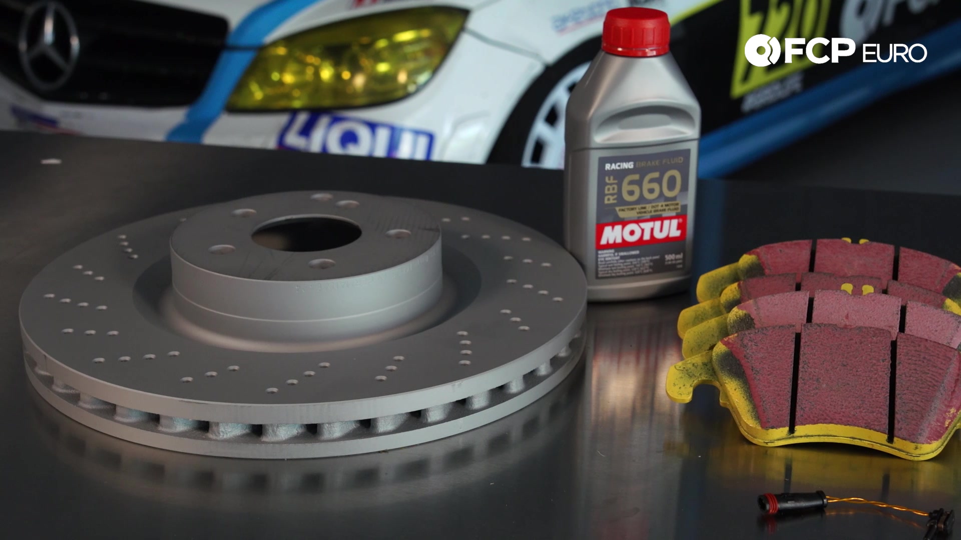 Mercedes W204 Zimmerman Brake Rotor Upgrade Kit Closeup