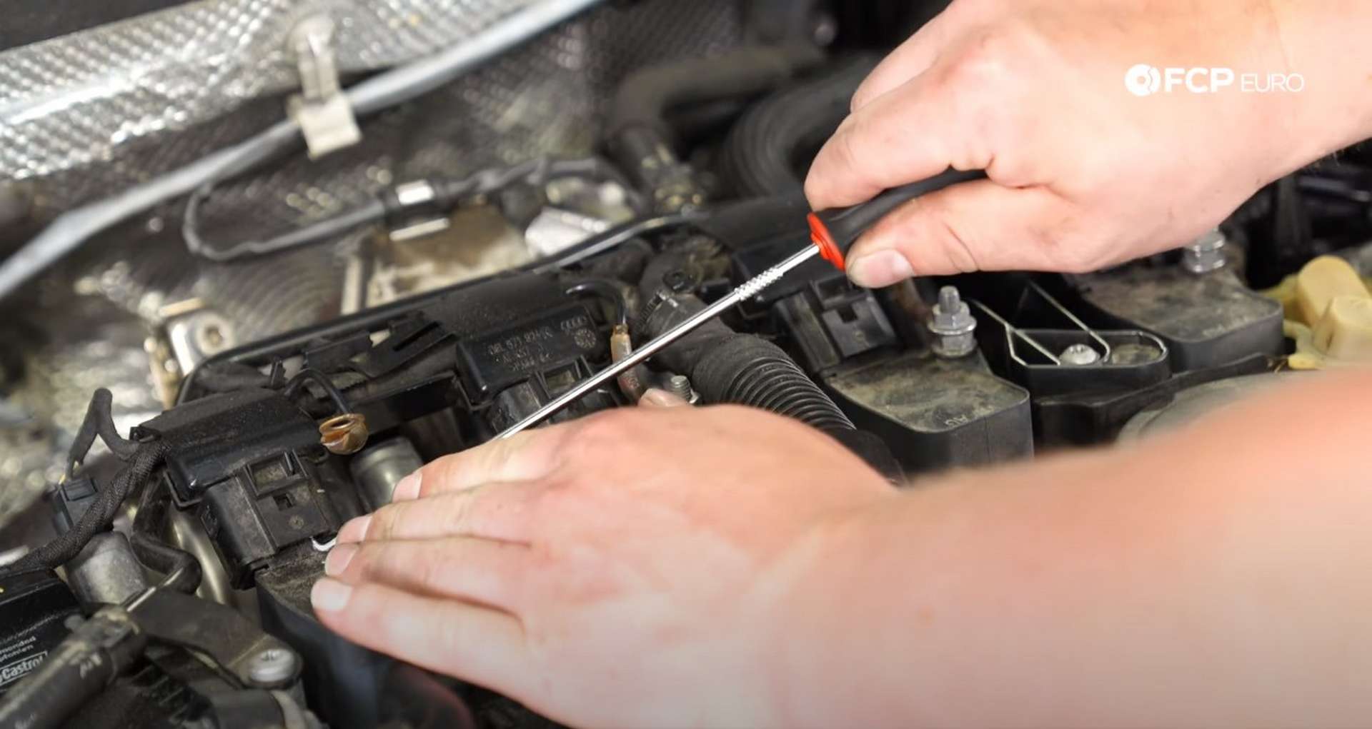 DIY VW/Audi Spark Plugs and Ignition Coils removing the ignition coil harness