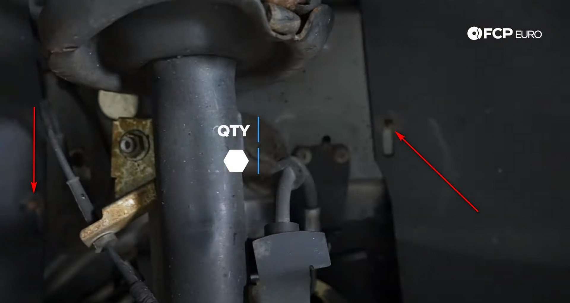 DIY Volvo P1 Timing Belt Replacement locations of the two 10mm fender liner nuts