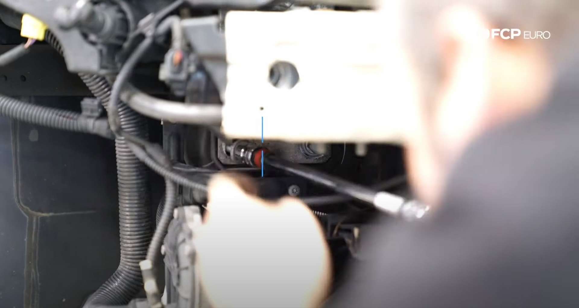 DIY Audi B8.5 Water Pump and Thermostat Replacement installing the bumper beam bolts
