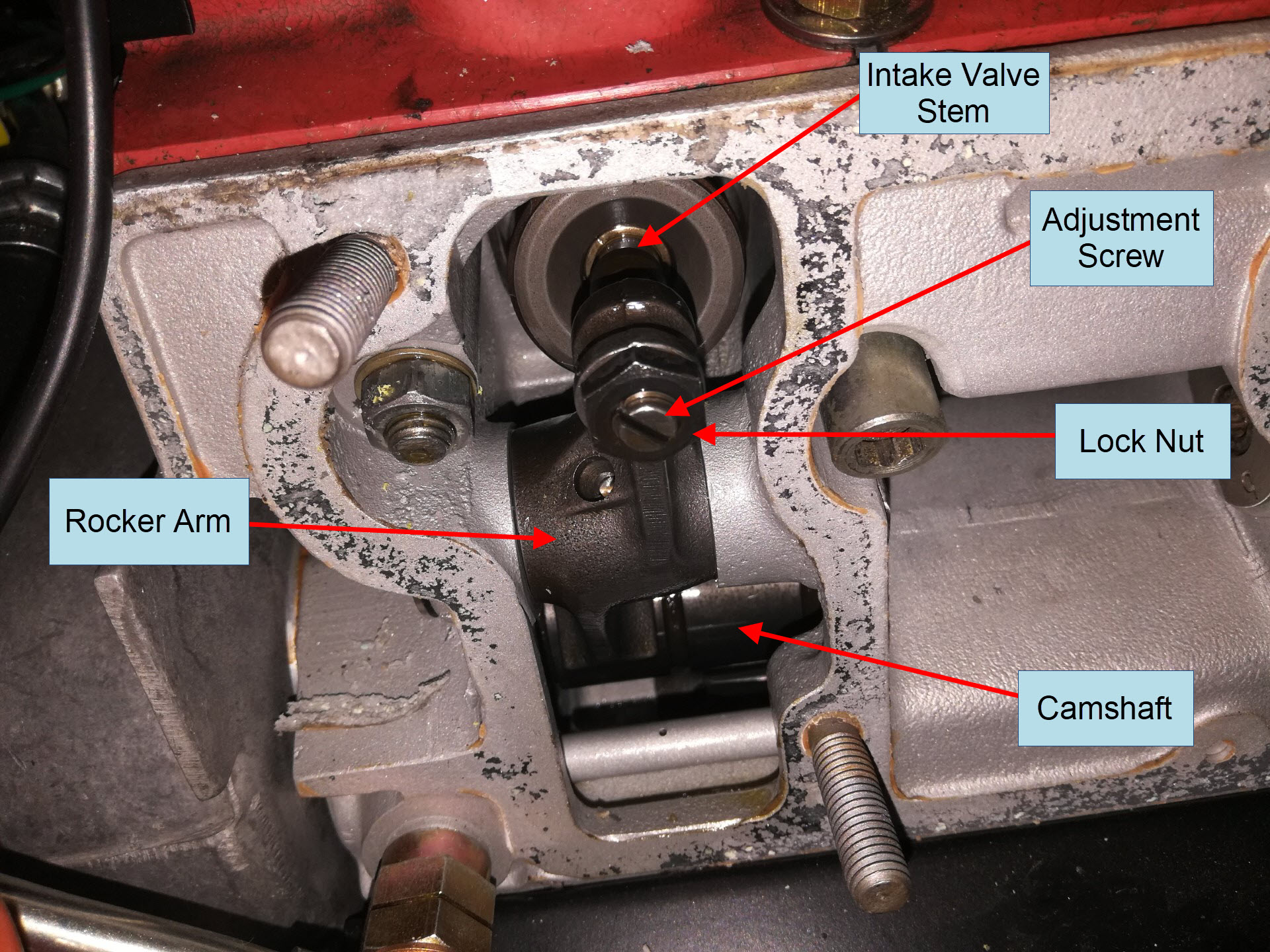 Air-cooled Porsche 911 valve assembly