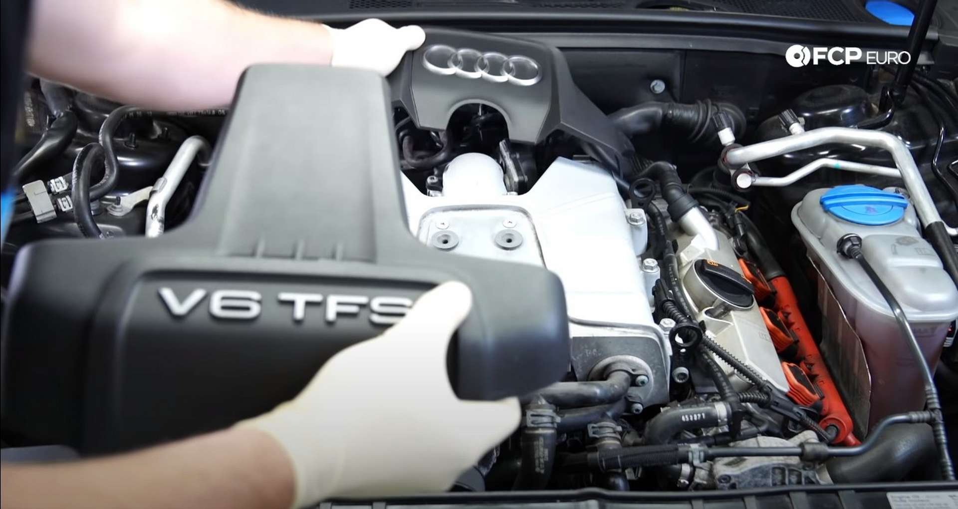 DIY Audi 3.0t Walnut Blasting Intake Valves removing the dress-up covers