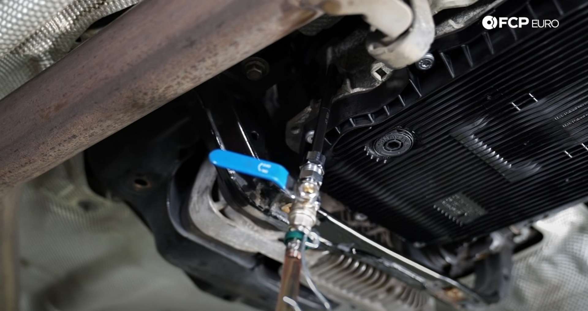 DIY BMW ZF 8HP Oil Change filling the transmission with fluid