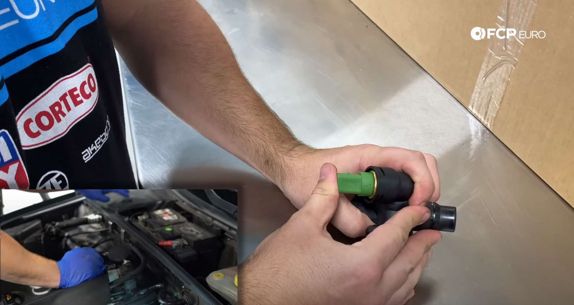 DIY Audi Coolant Temp Sensor installing the coolant temp sensor