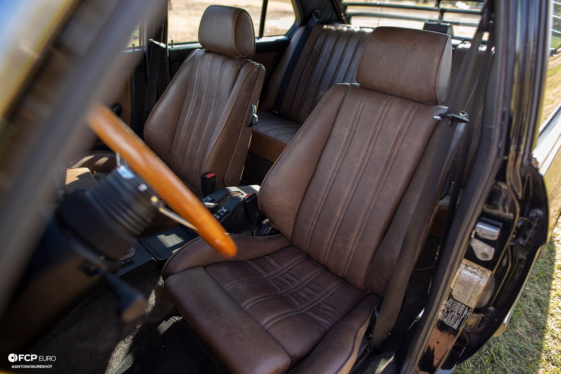 BMW E28 M60B40 V8 Engine Swap 535i Brown Buffalo Interior