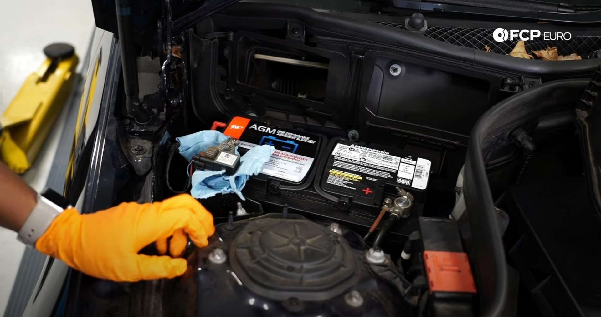 DIY Mercedes W212/204 Alternator and Drive Belt Replacement disconnecting the battery