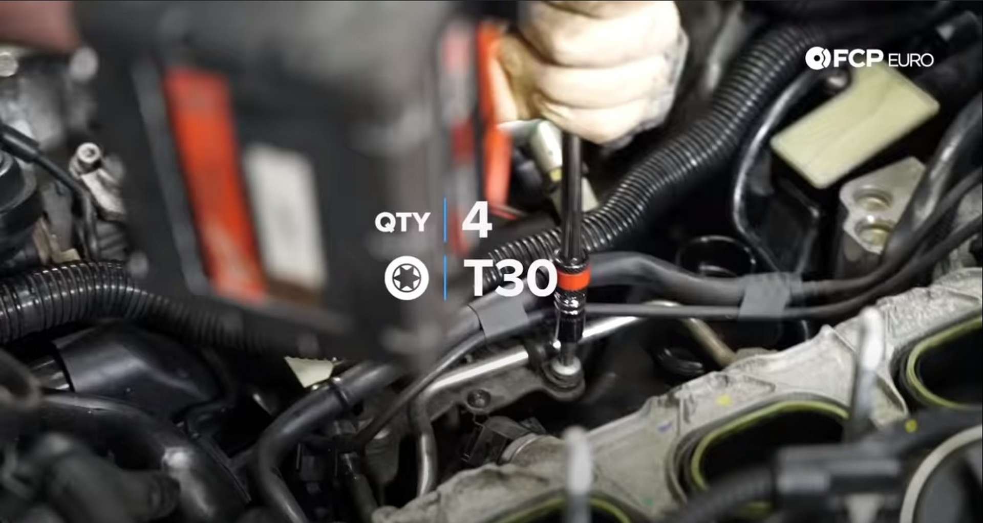 DIY Audi 3.0T PCV/AOS Replacement securing the fuel lines to the engine