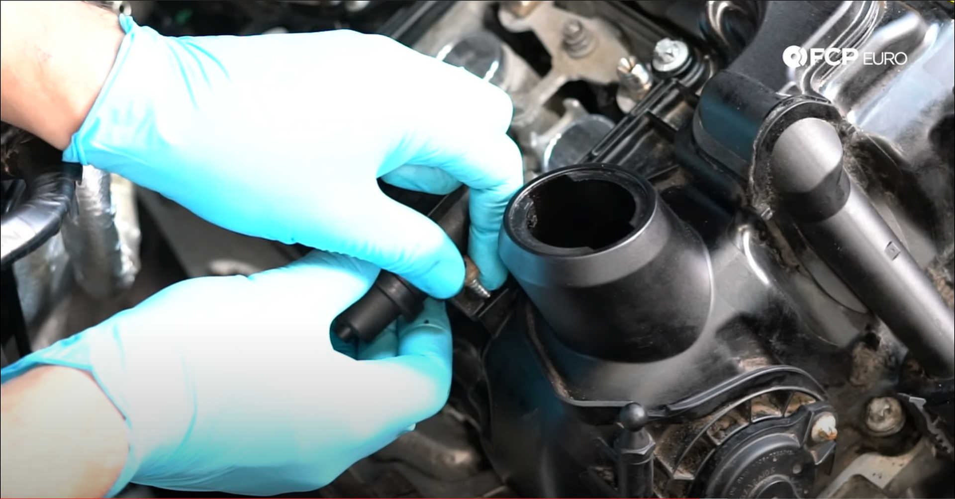 DIY BMW N20 Timing Chain installing boost control solenoid