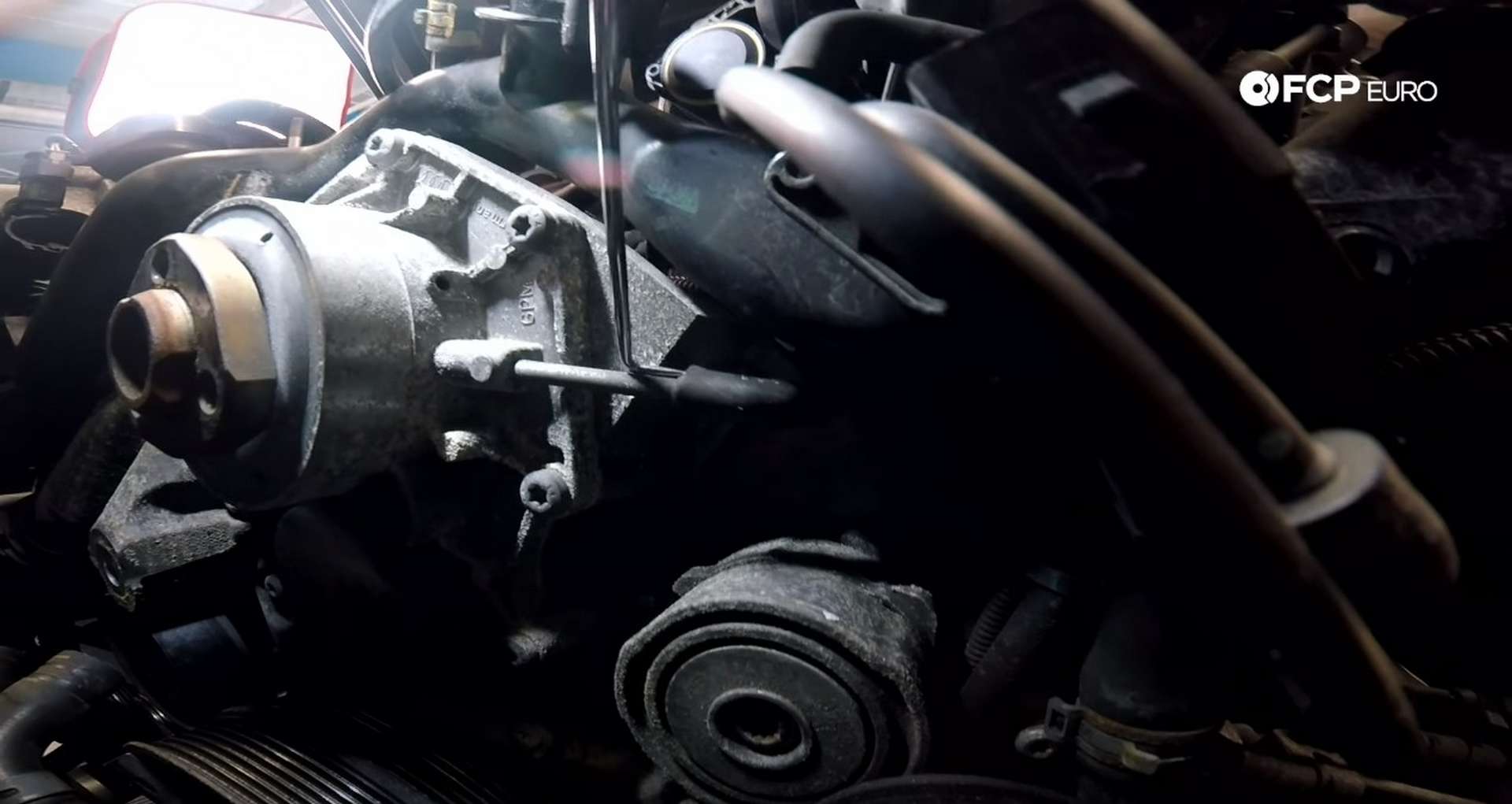 DIY Audi B8.5 Water Pump and Thermostat Replacement removing the vacuum line