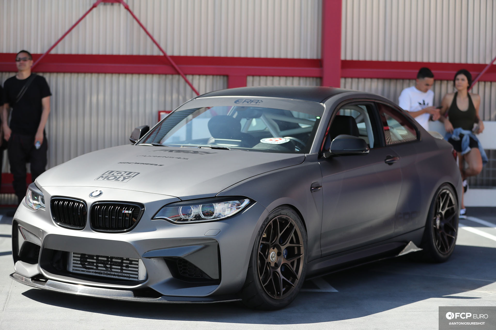 BMW M2 HRE wheels front mount intercooler roll cage