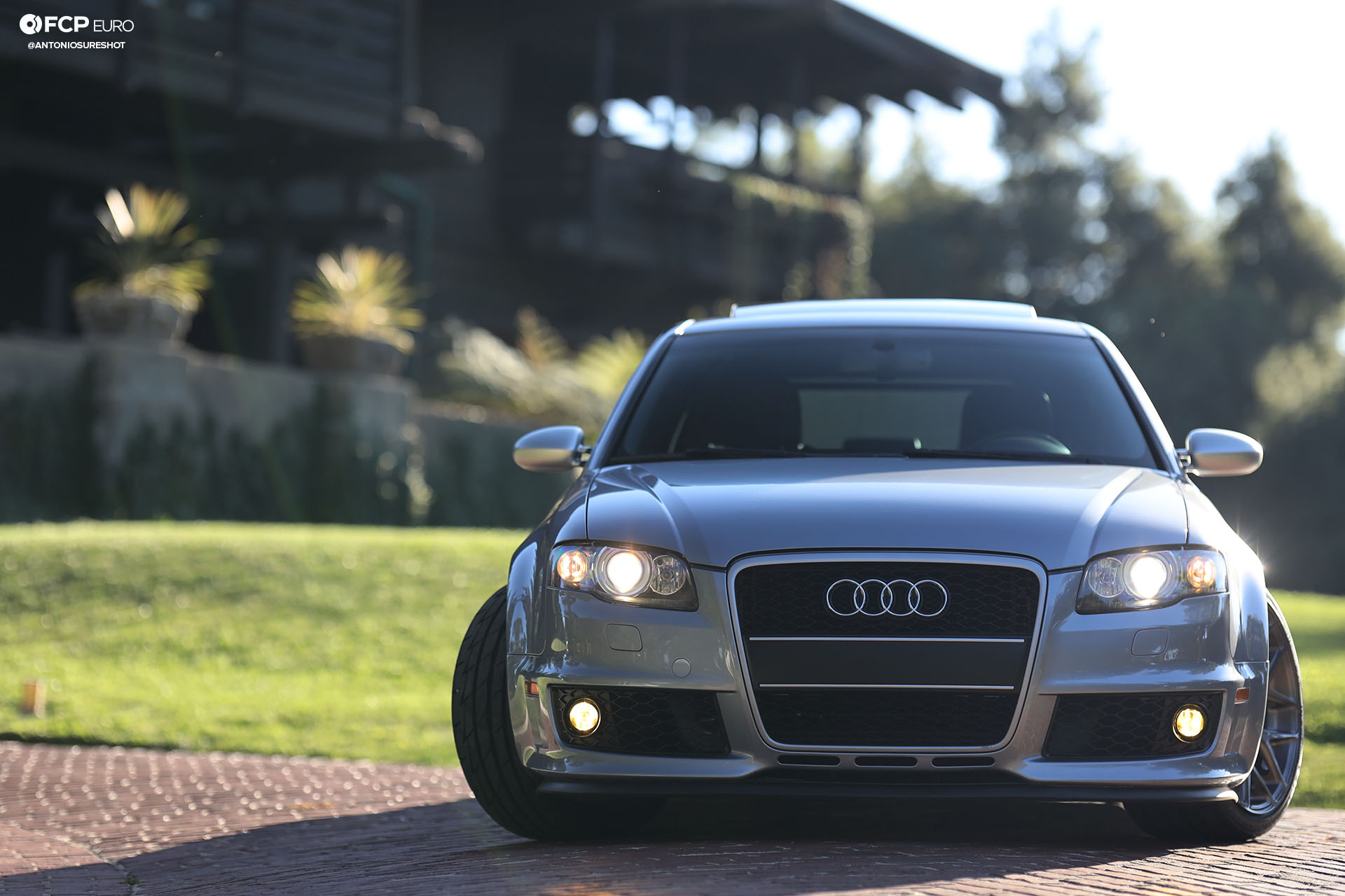 B7 Audi RS4 AVUS Silver H&R coilovers AG Wheels Gamble House Tatosian