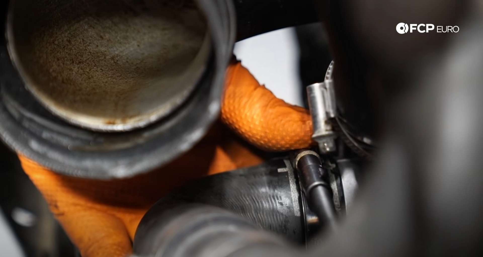 DIY BMW F30 Oil Filter Housing Gasket Replacement removing the old manifold gaskets