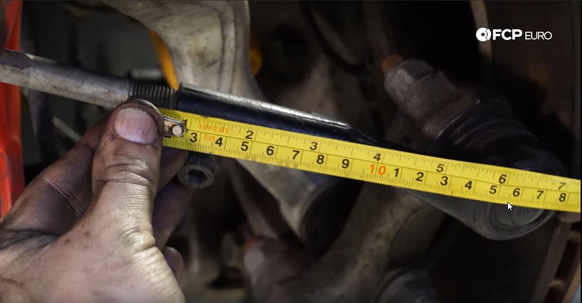 BMW Steering Rack measuring tie rod end