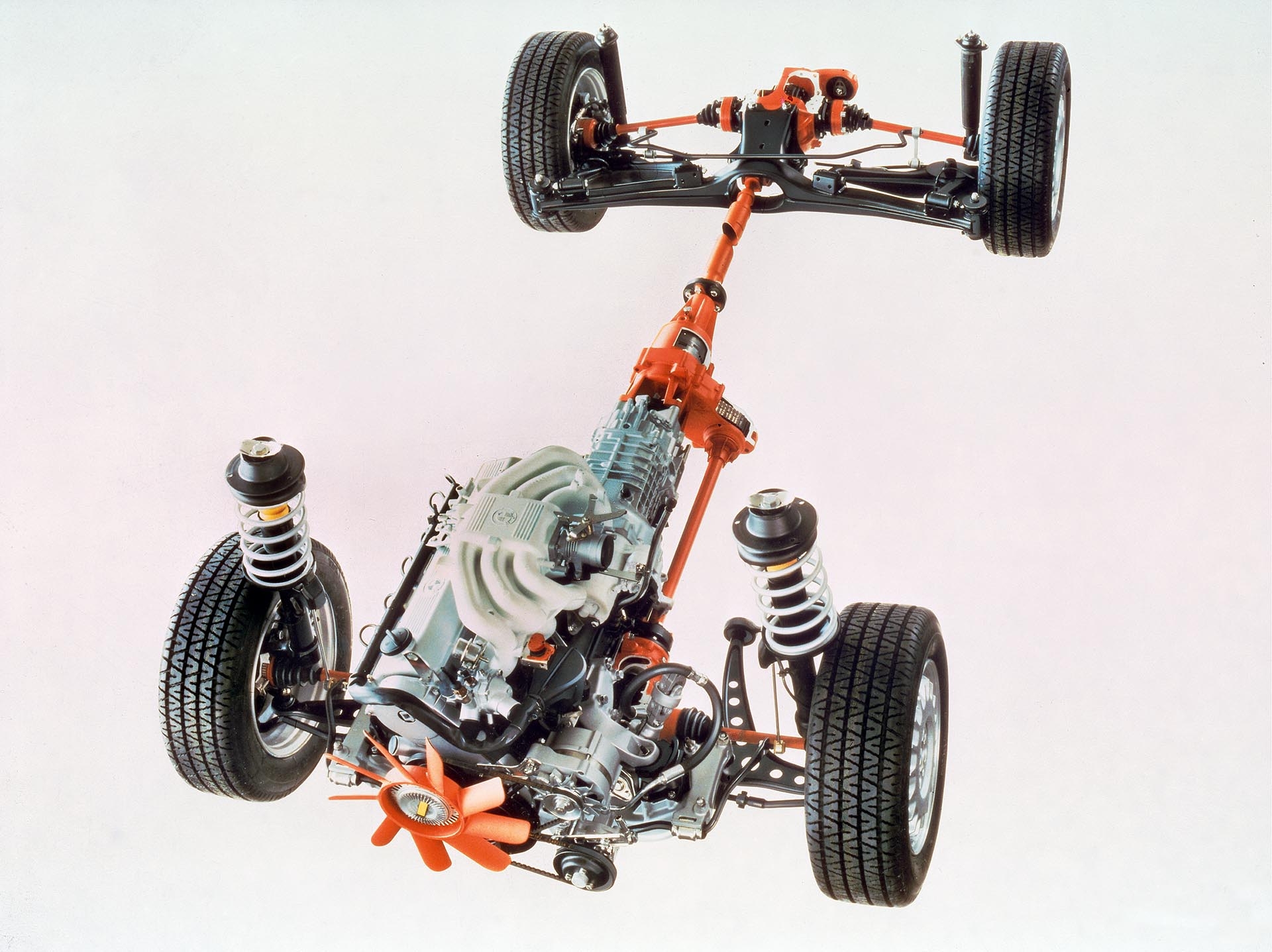 12_bmw e30 325iX drivetrain cutaway