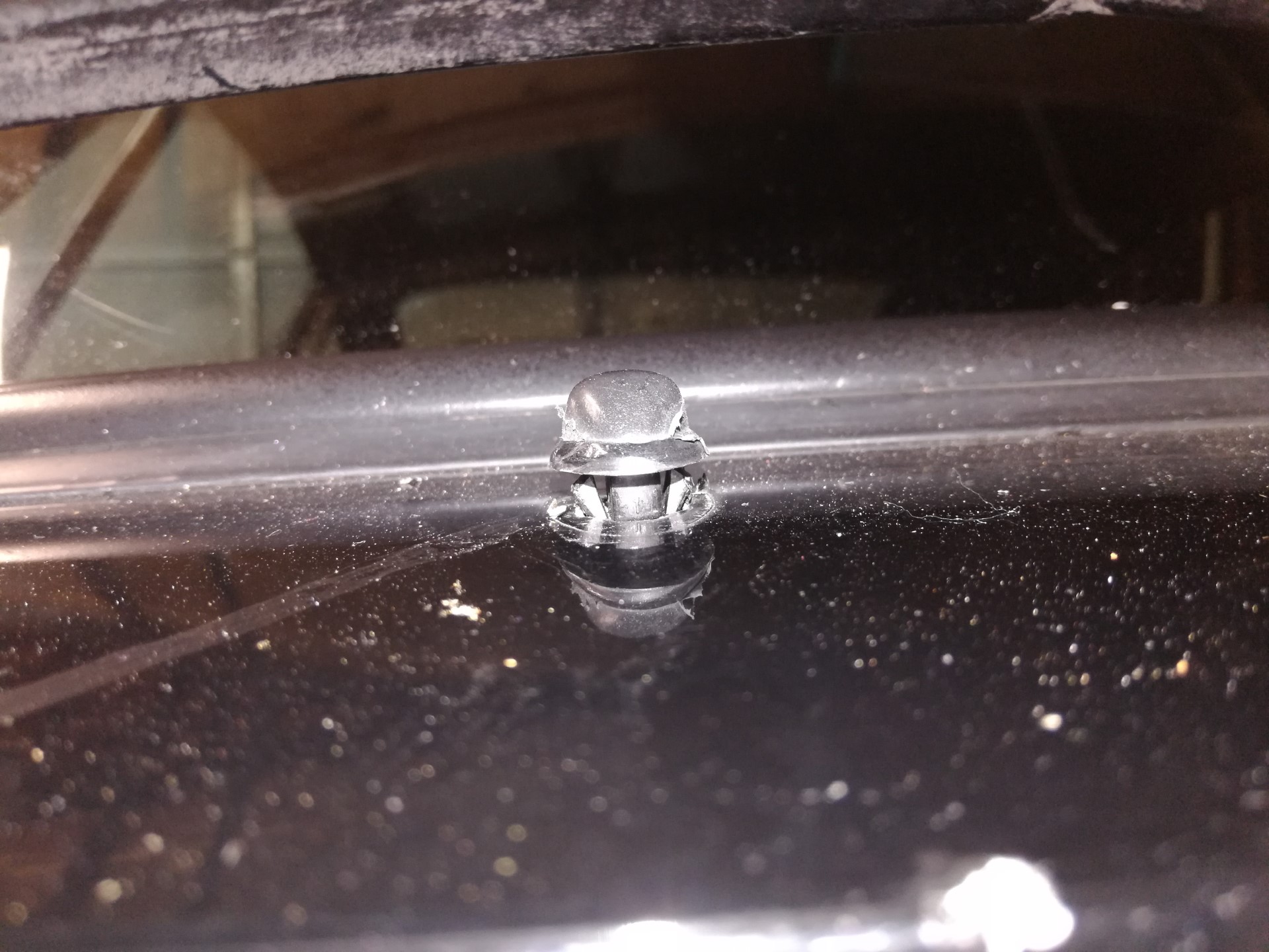 Air-cooled Porsche 911 windshield washer nozzle removal