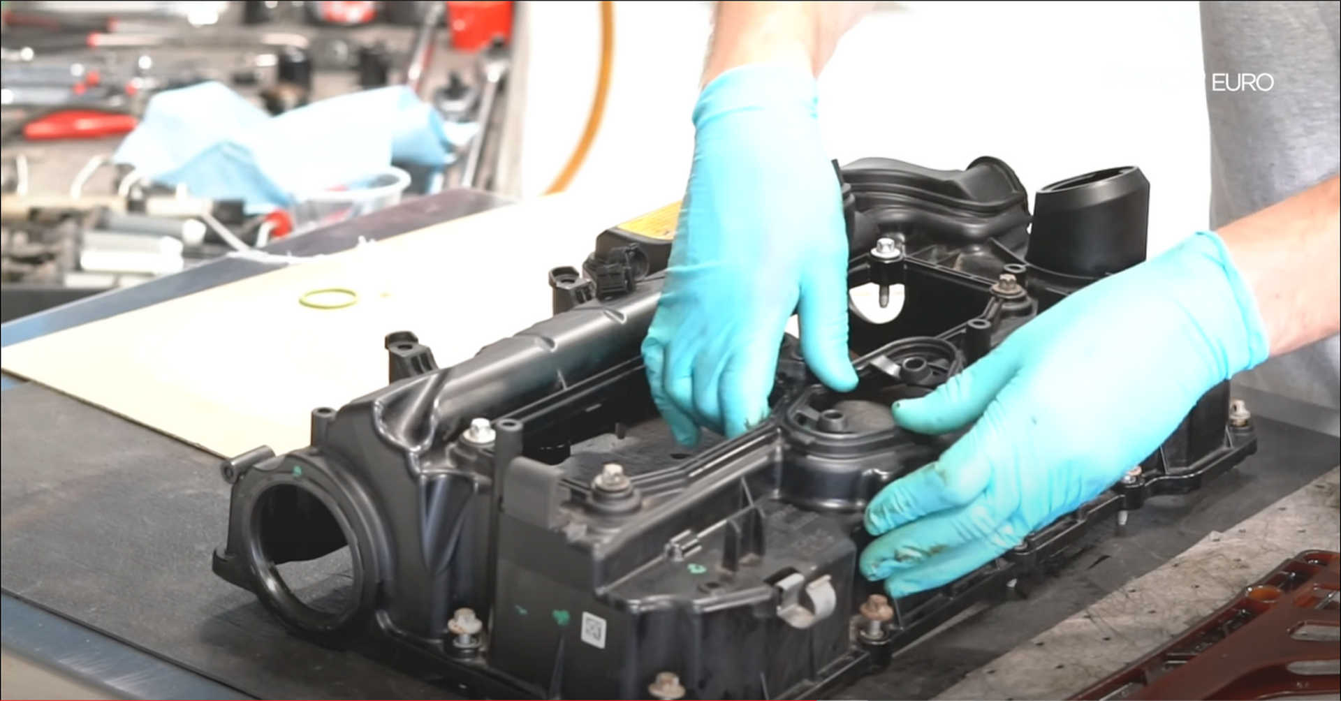 DIY BMW N20 Timing Chain installing the high-pressure fuel pump gasket