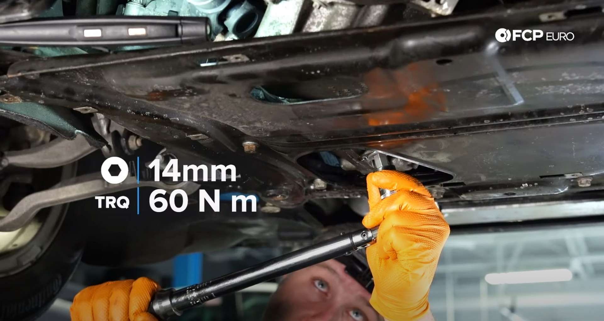 DIY BMW F30 Front Differential Fluid Replacement replacing the drain plug